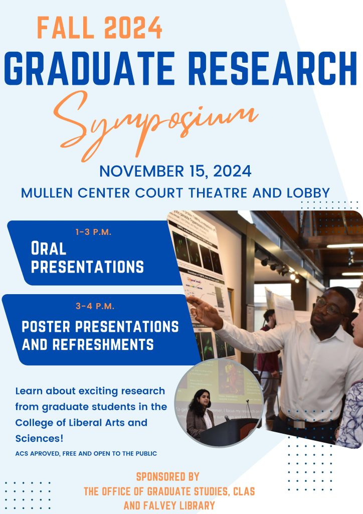 flyer for the 2024 Villanova Graduate Studies CLAS Research symposium